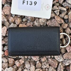 Coach 4 Ring Key Case in Black - F139